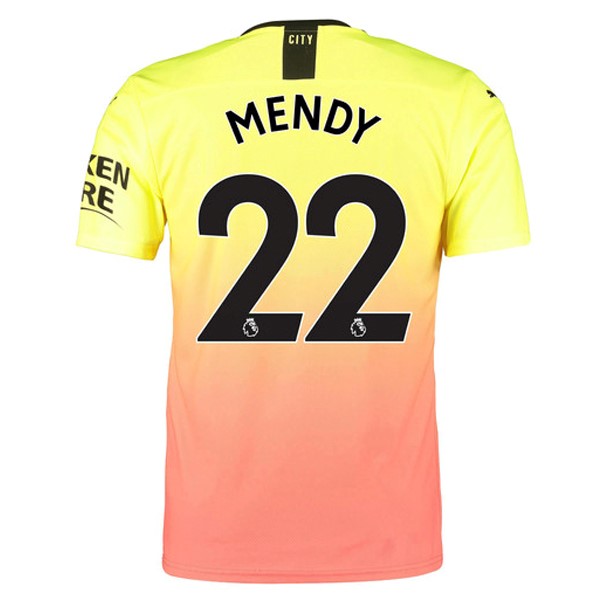 Trikot Manchester City NO.22 Mendy Ausweich 2019-20 Orange Fussballtrikots Günstig